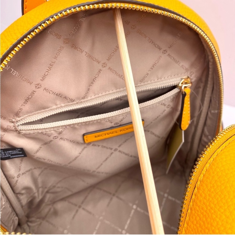 Michael Kors Mustard Backpack with Patches - Picture 11 of 14